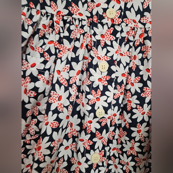NWT J. Crew Crewcuts Girls Cotton Blend Daisy Print Dress - Picture 2 of 8
